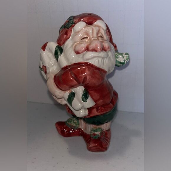 Fitz & Floyd 1990 Santa holding candy canes Salt/Pepper Shaker *Only 1 Christmas - Picture 1 of 5